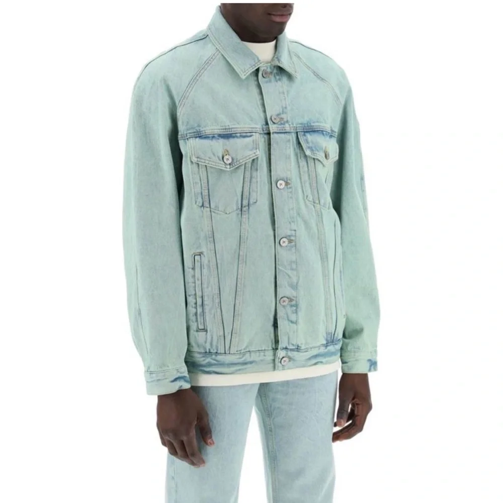 NEW‎ Palm Angels Men's Denim Overdye Jacket
